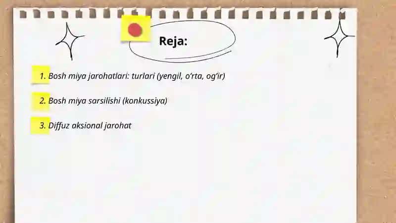 Bosh miya jarohatlari 2