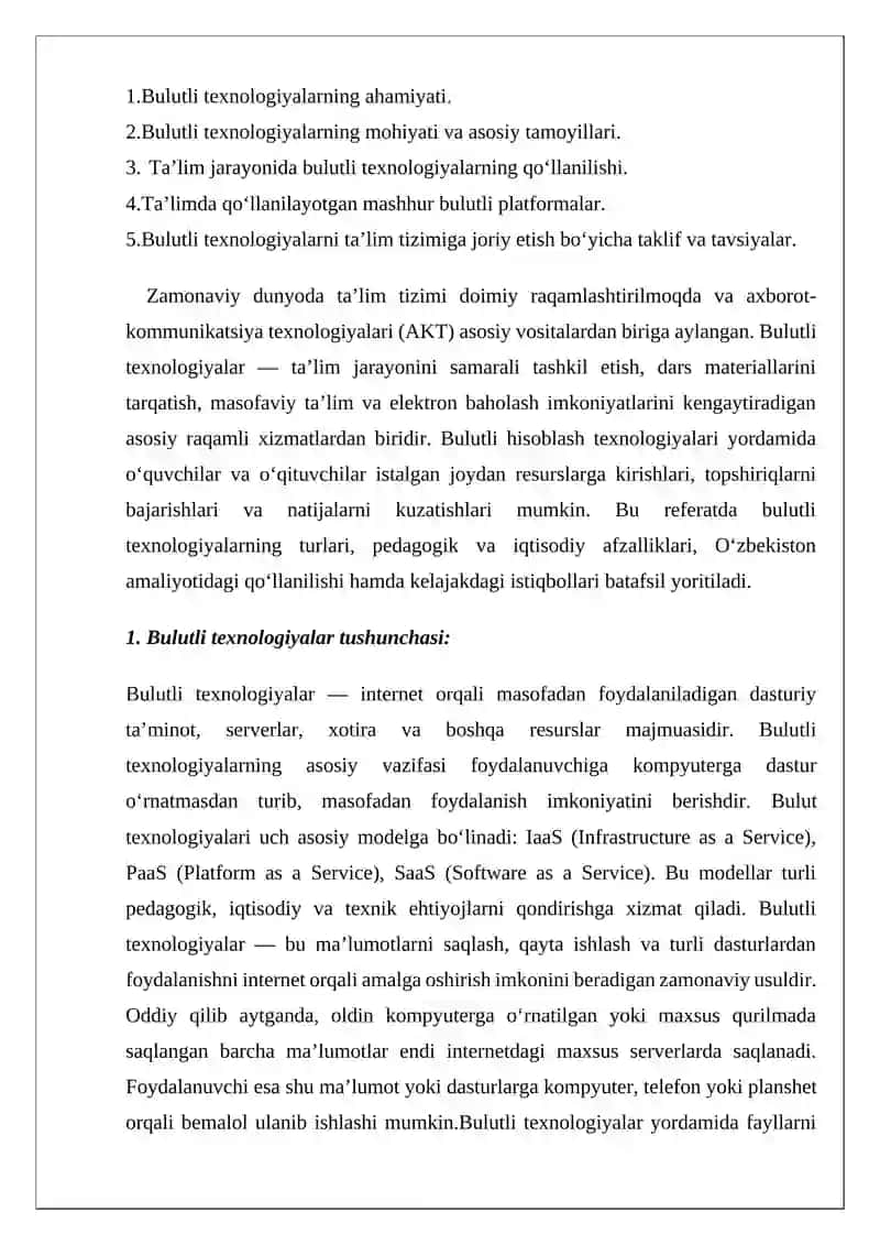 Talim jarayonida bulutli texnologiyalardan foydalani 2