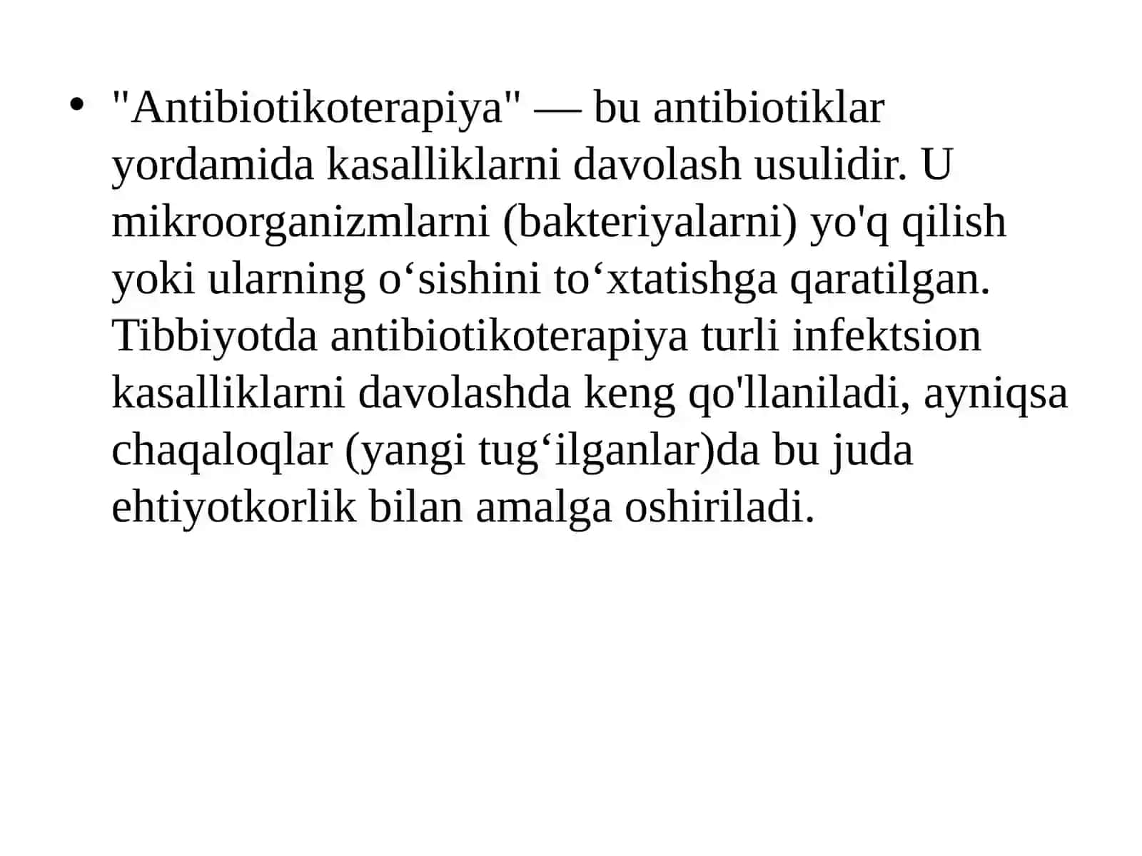 Chaqaloqlarda Antibiotik terapiya xususiyatlari 2