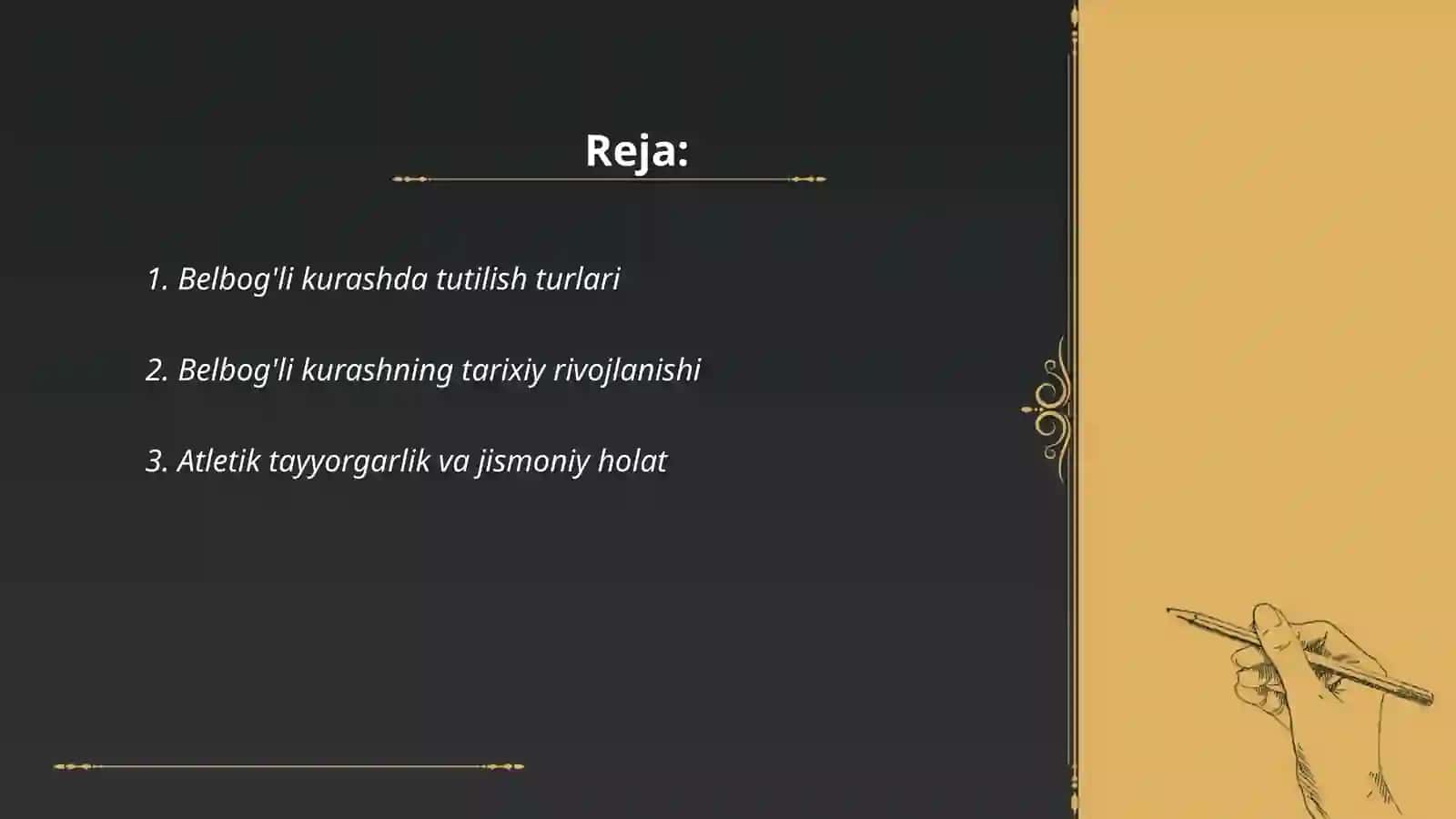 Belbog'li kurash usul texnikasi va taktikasi 2