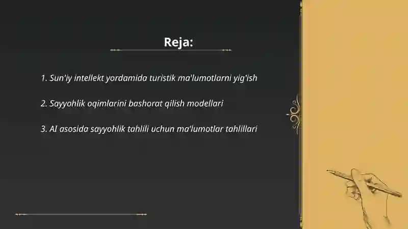 Sun'iy intellekt yordamida sayyohlar oqimini tahlil qilish va bashoratlash 2