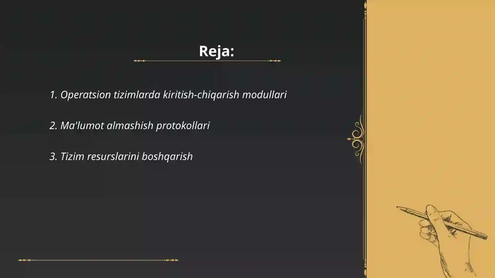 Operatsion tizimlarda ma'lumotlarni kiritish-chiqarishni boshqarish 2