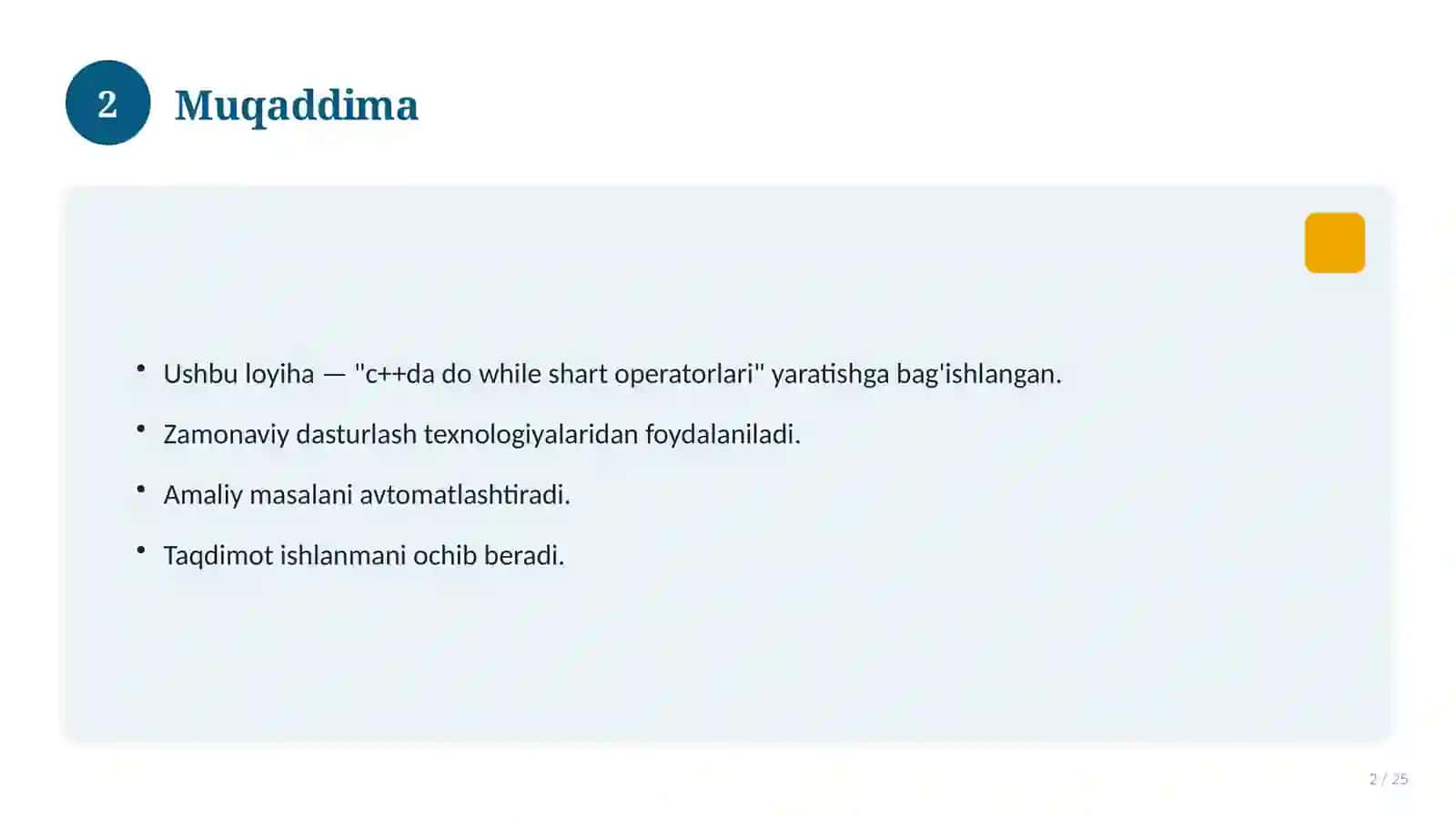c++da do while shart operatorlari 2