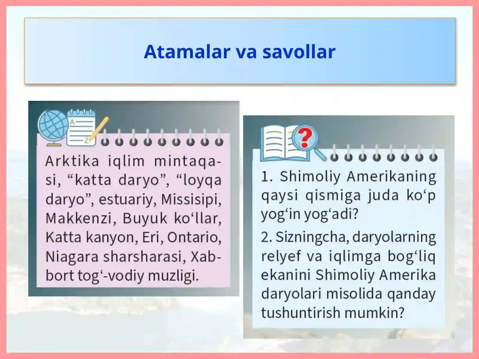 Shimoliy Amerika iqlimi va ichki suvlari 2