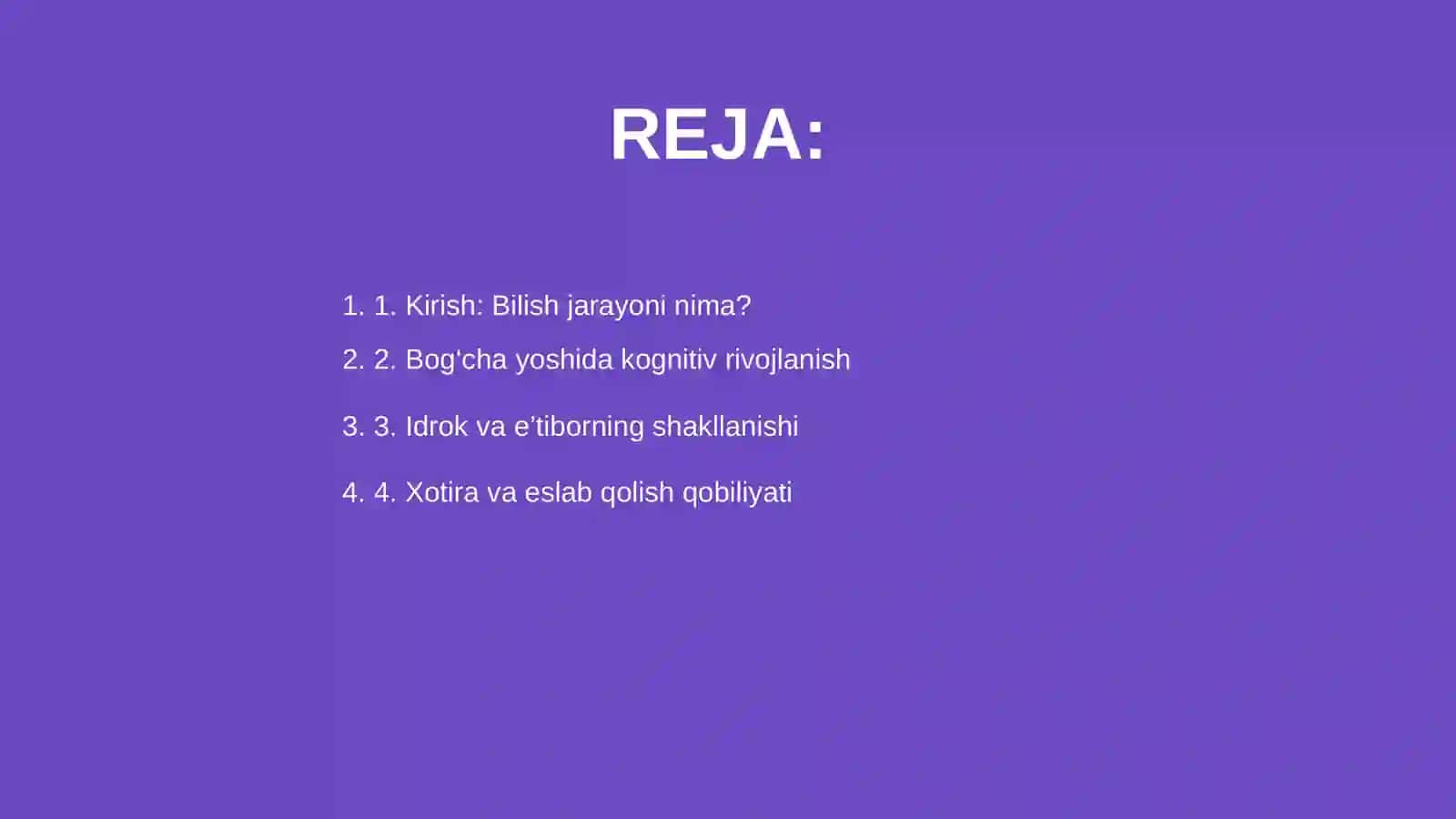 Bog'cha yoshidagi bola bilish jarayonining rivojlanishi 2