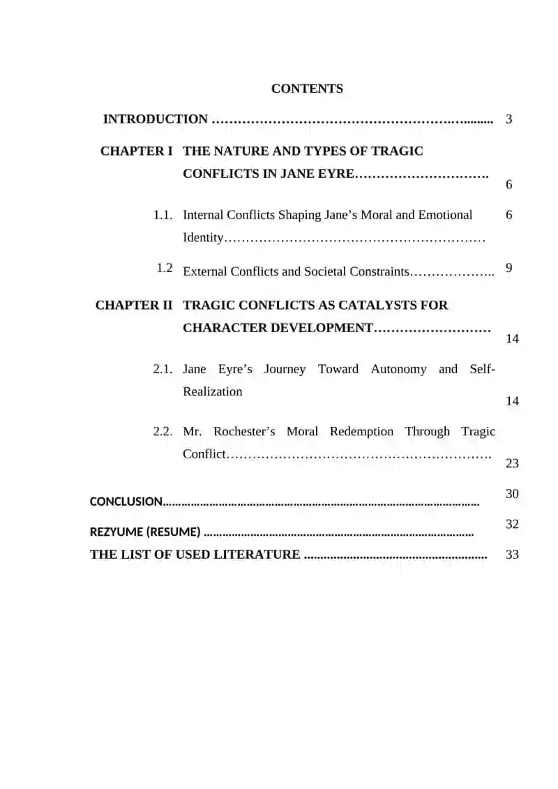 S. Bronte's Jane Eyre Novel: Tragic Conflict Analysis 2