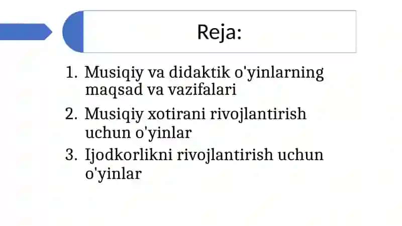 Musiqiy va didaktik o'yinlar 2