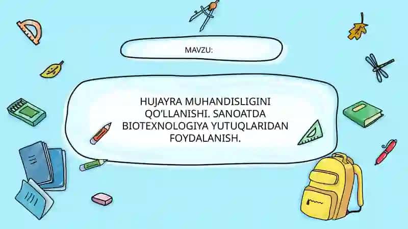 Biotexnologiya fanidan taqdimot 2