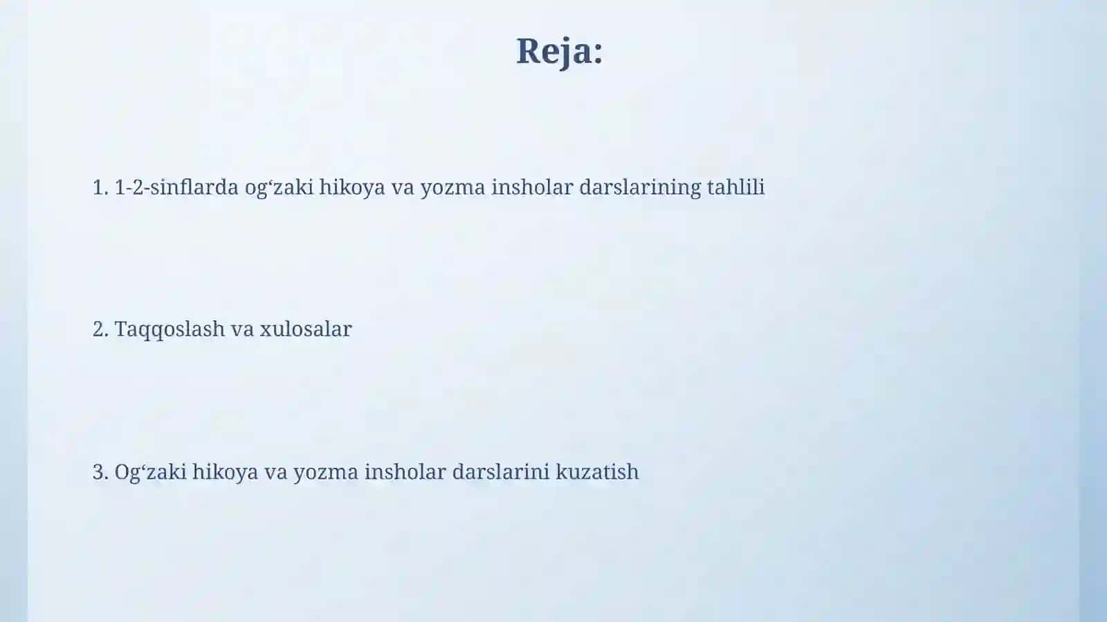 Ogʻzaki hikoya va yozma insholar darslarining tahlili 2