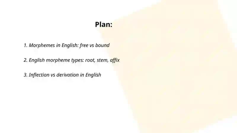 Morphology as a Part of Grammar 2