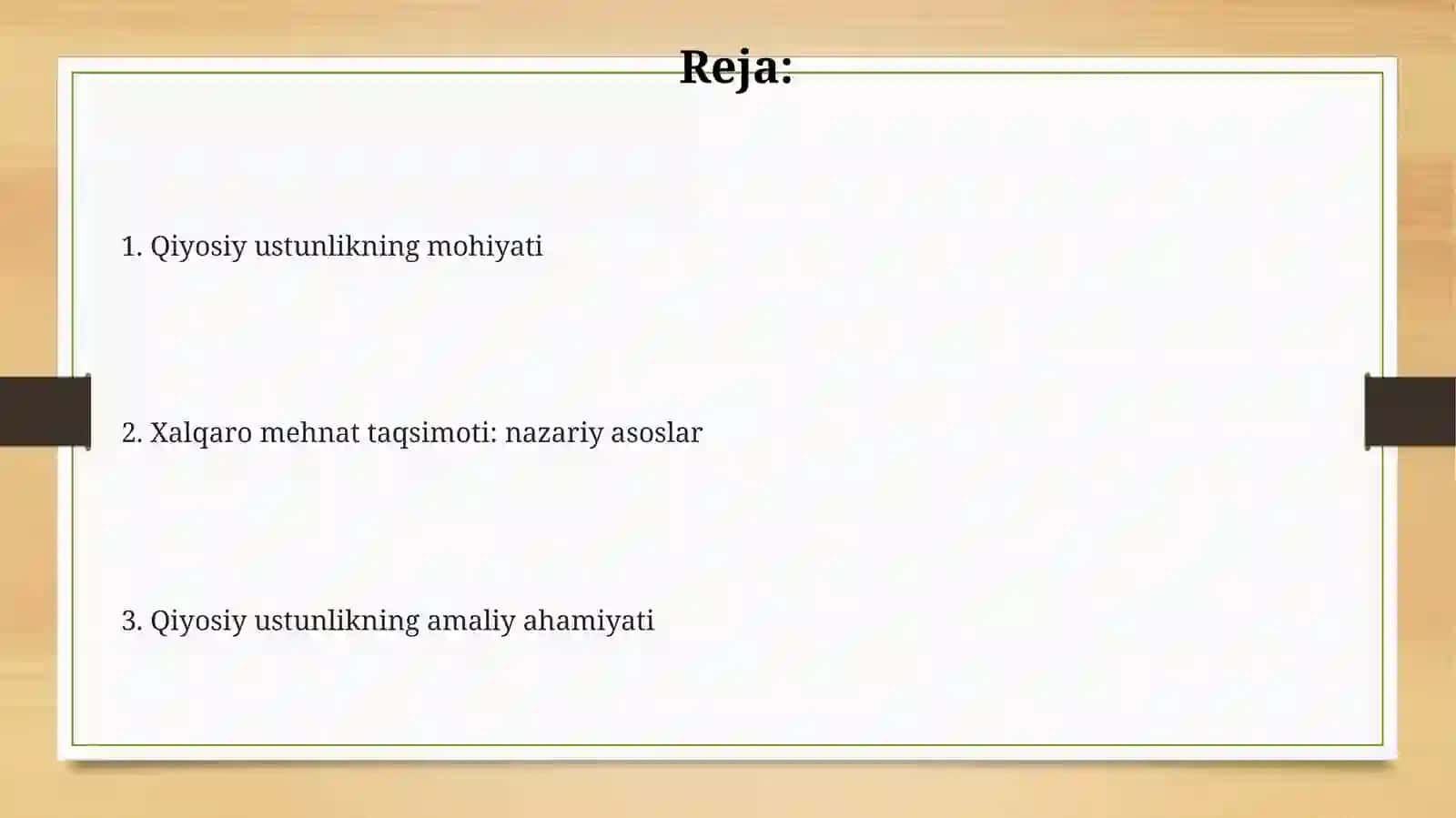 Xalqaro mehnat taqsimotida "qiyosiy afzallik" 2