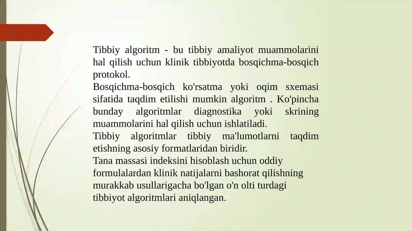 Tibbiy-biologik masalalarni yechish algoritmlarini matematik modellashtirish 2