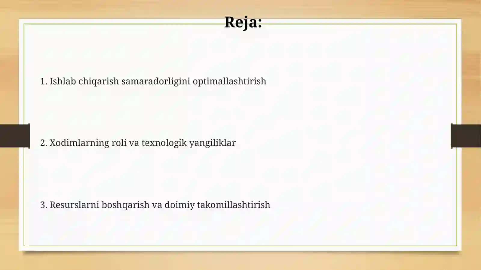Ishlab chiqarish samaradorligini oshirish yo'llari 2