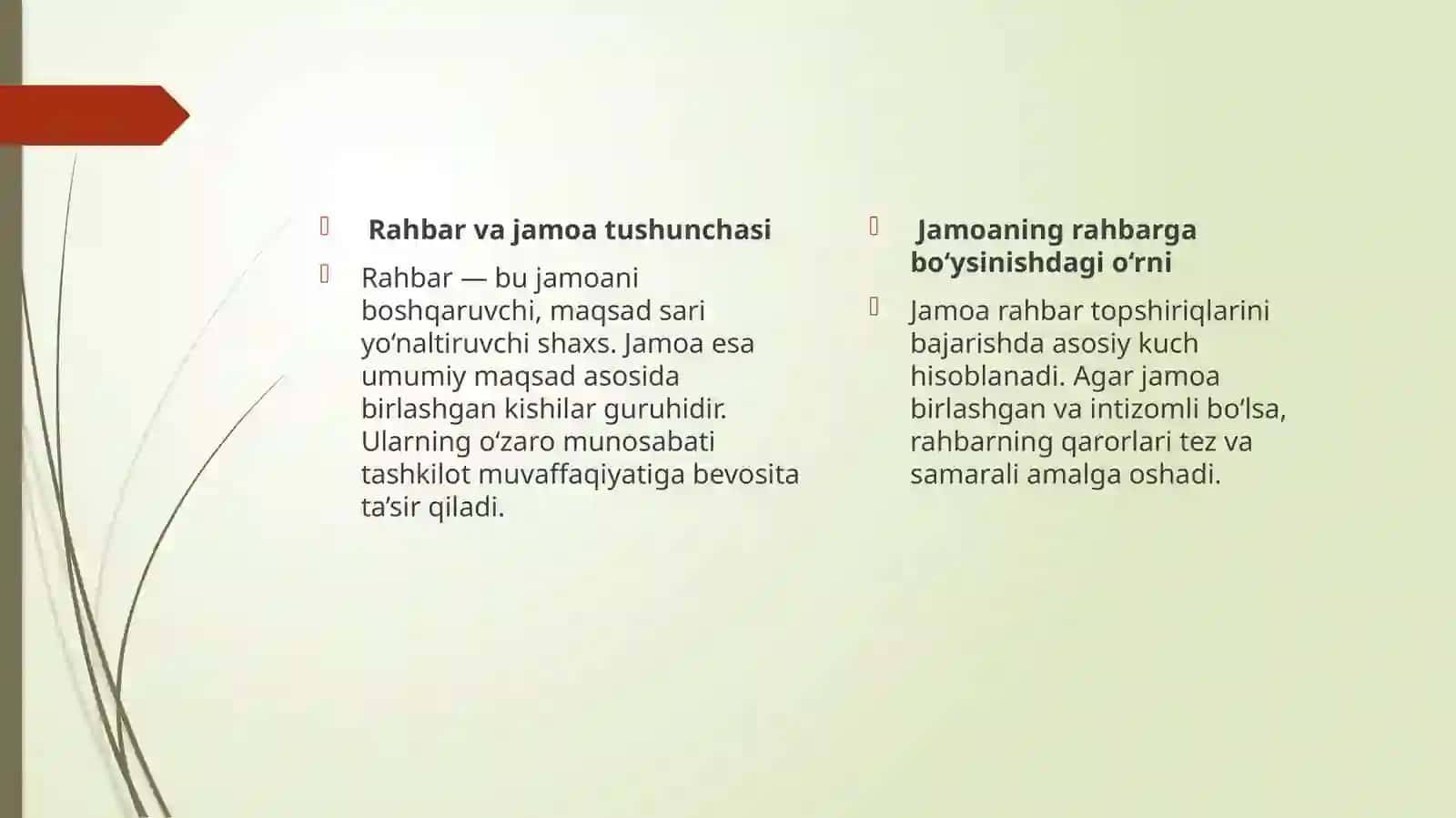 Rahbarga bo'ysinishda jamoa ta'siri 2