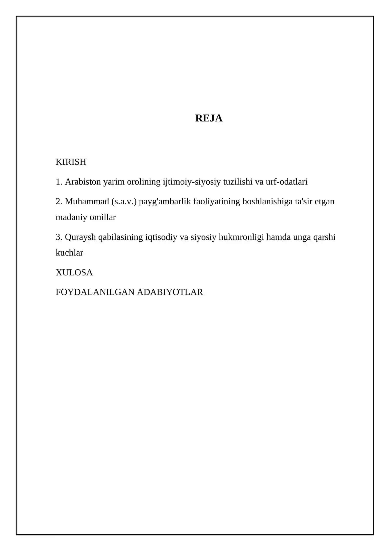 Islom dinining paydodo boʻlishidagi ijtimoiy siyosiy va madaniy sharoitlari 2