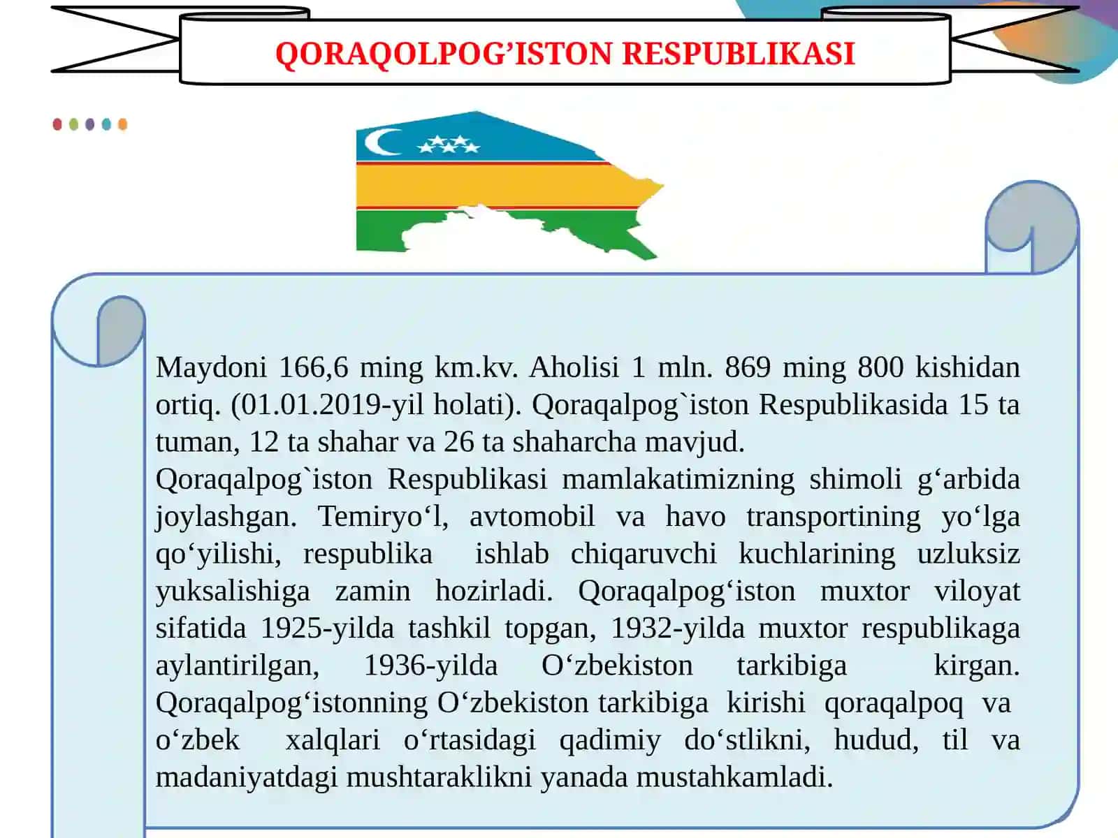 Mustaqillik yillarida Qoraqalpogʻiston 2