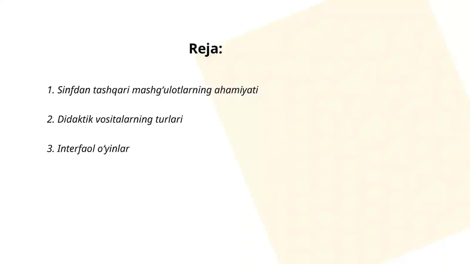 Sinfdan tashqari mashgʻulotlarning didaktik vositalari 2