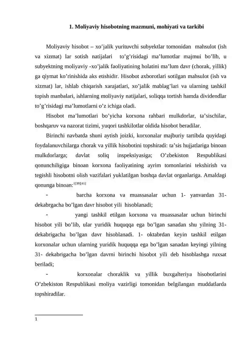 Moliyaviy hisobotlar 2