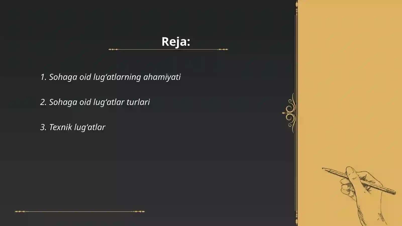 Sohaga oid lugʻatlar va ularning turlari 2
