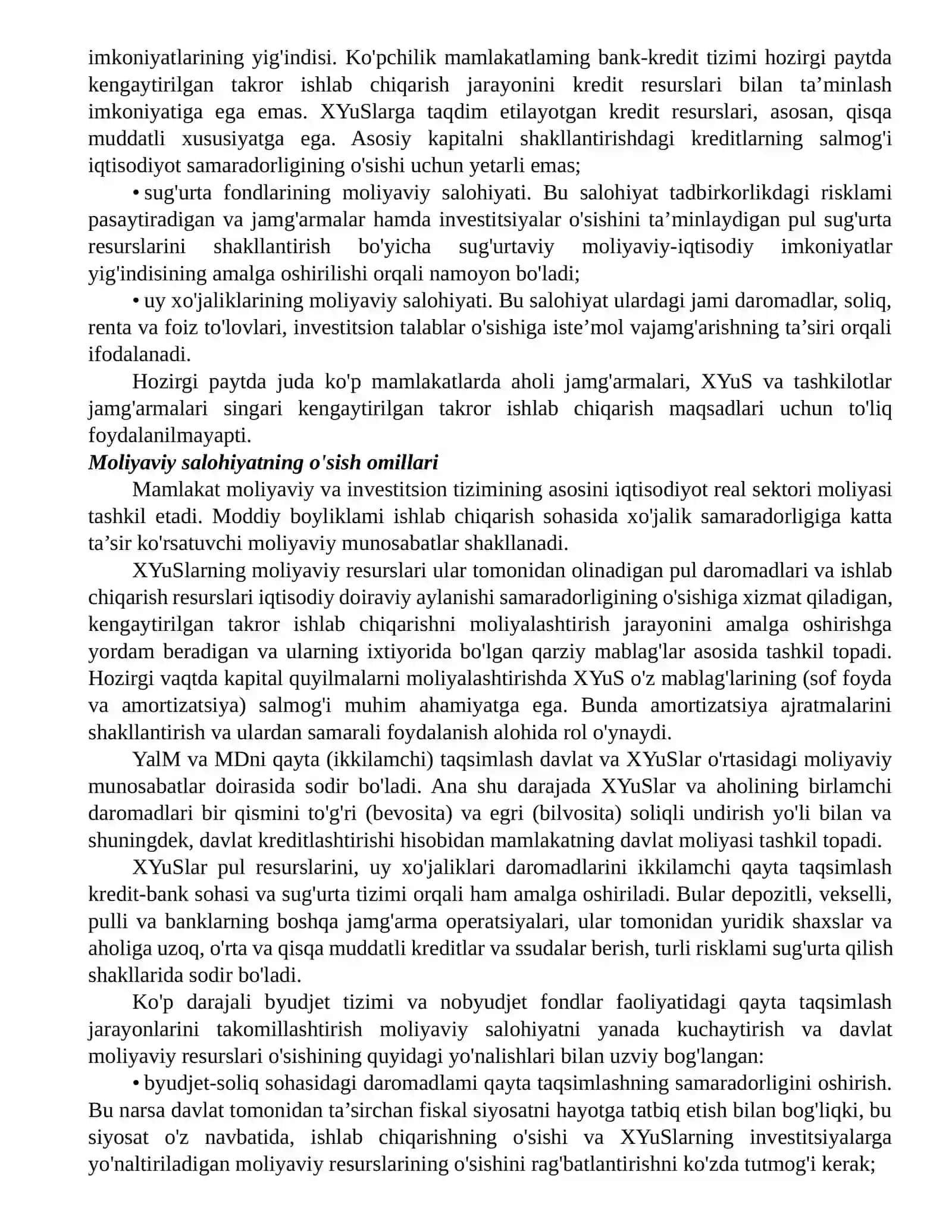 Xo’jalik yurituvchi sub’ektlar moliyasi- davlat moliyaviy salohiyatining asosi 2