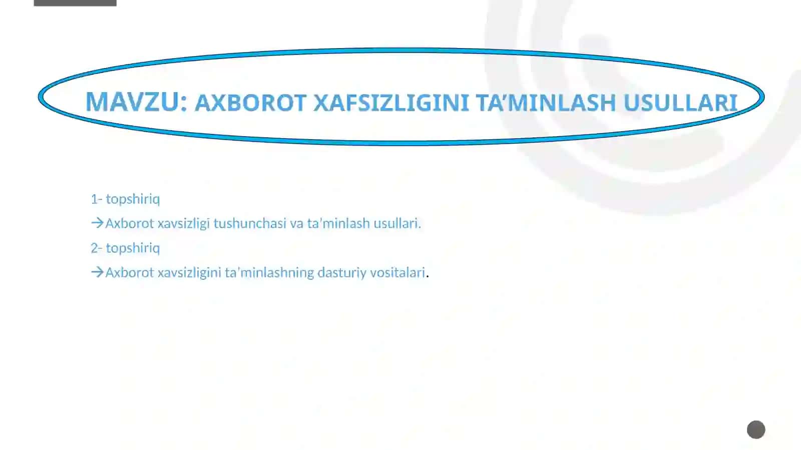 Iqtisodiyotda axborot komplekslari va texnologiyalari 2