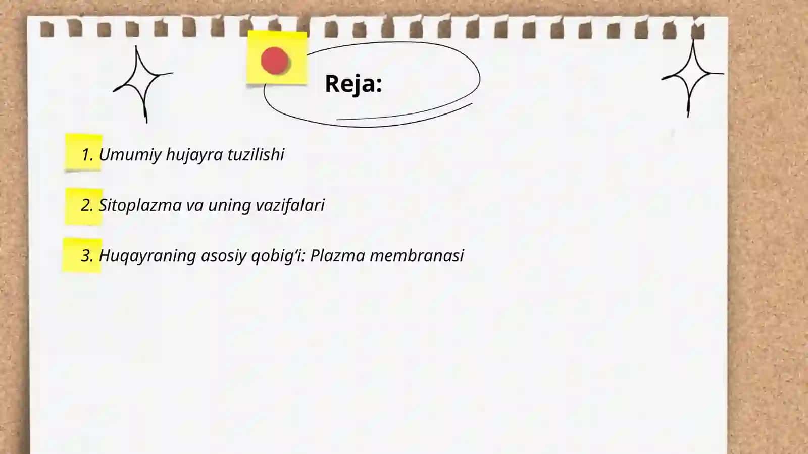 Hujayraning umumiy va maxsus organoidlari va ularning vazifalari 2