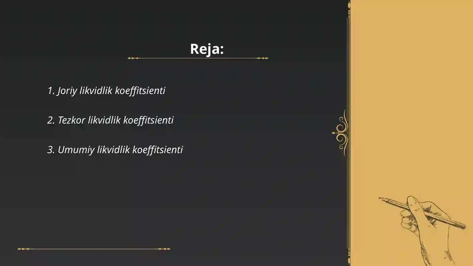 Joriy likvidlik koeffitsienti 2