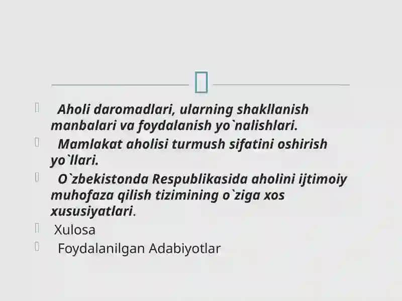 AHOLI DAROMADLARI VA ISTEMOL XARAJAT ORTASIDAGI BOGLIQLIK 2