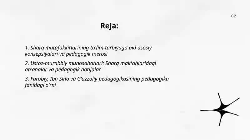 Sharq mutafakkirlari ijodida ta'lim-tarbiya 2