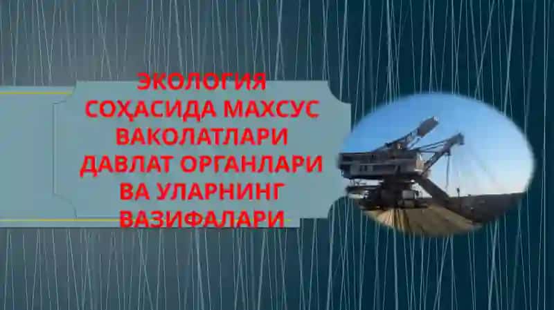 Ekologiya sohasida maxsus vakolatlidavlat organlari 2