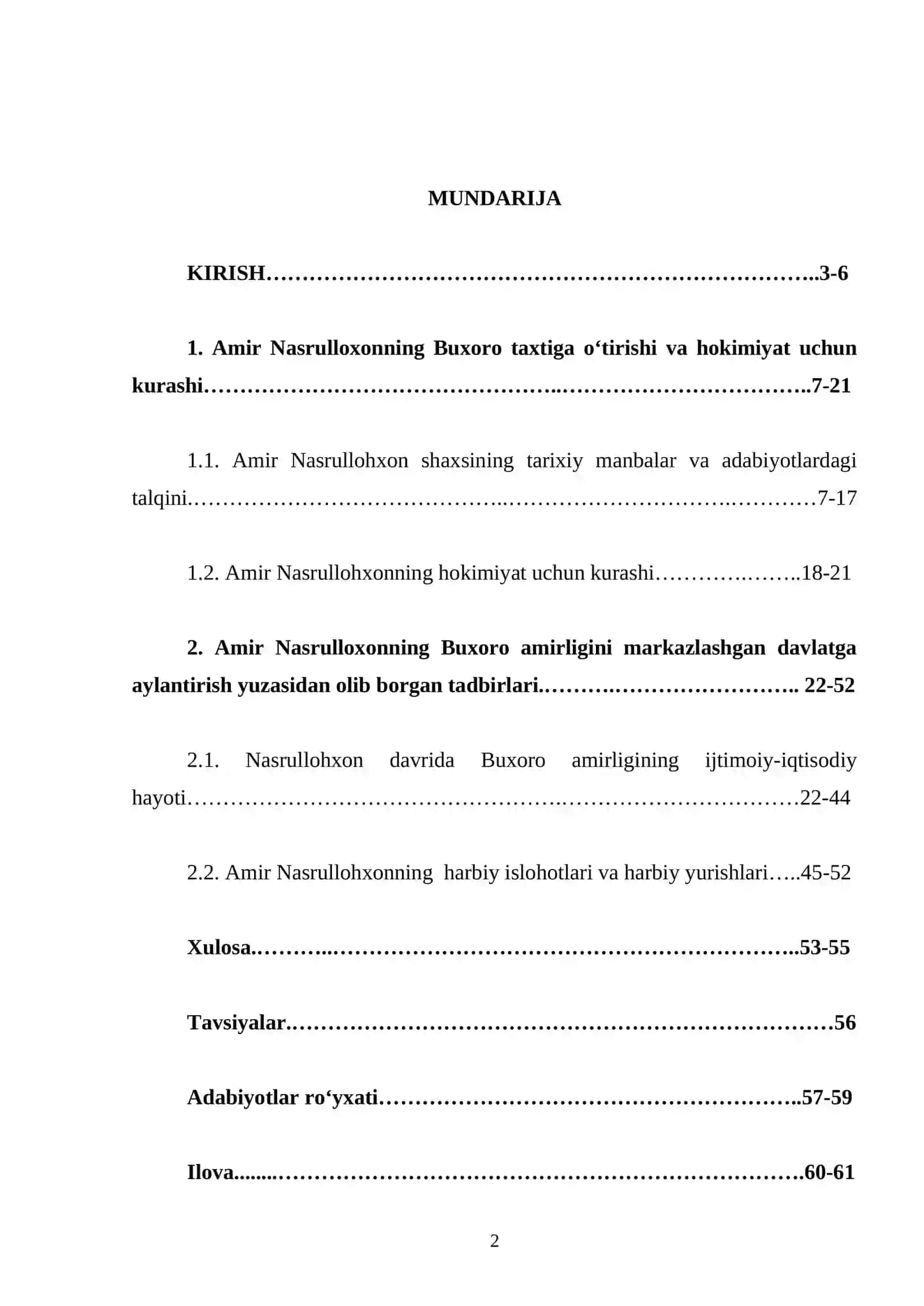 Amir Nasrullohxon davrida Buxoro amirligining ichki va tashqi siyosati 2