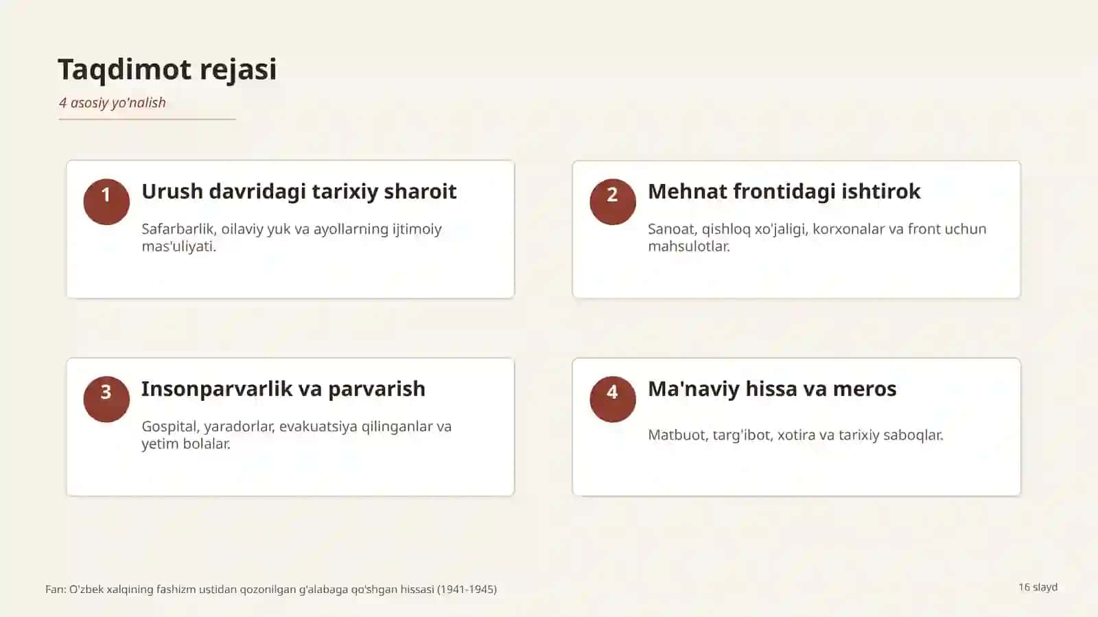 O'zbek xalqining fashizm ustidan qozonilgan g'alabaga qo'shgan hissasi (1941-1945) 2