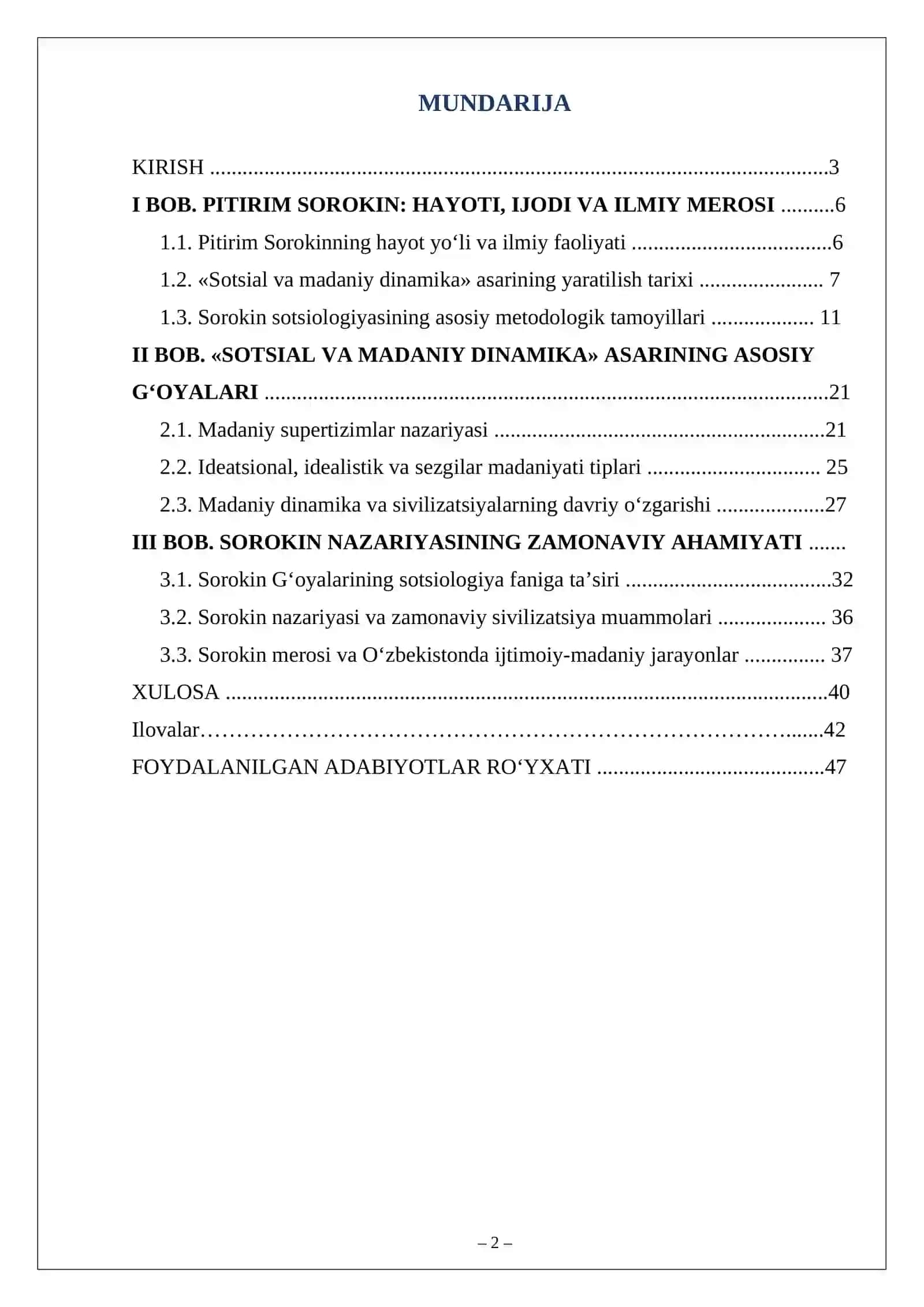 P. Sorokinning «Sotsial va madaniy dinamika» 26 2
