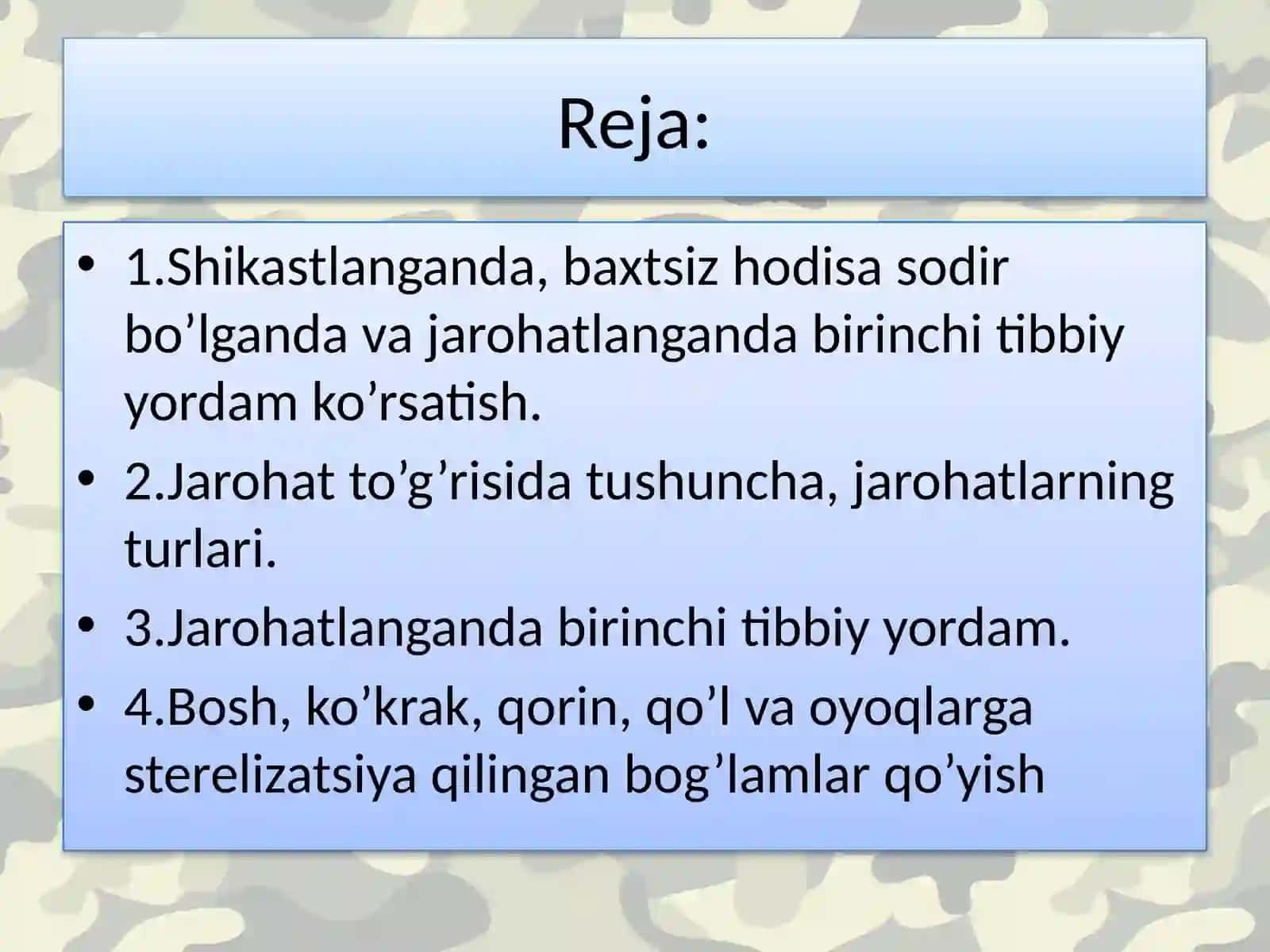 Jarohatto’g’risidatushunlar shifokori birinchilik bilan bog’lanish jarohatlari 2