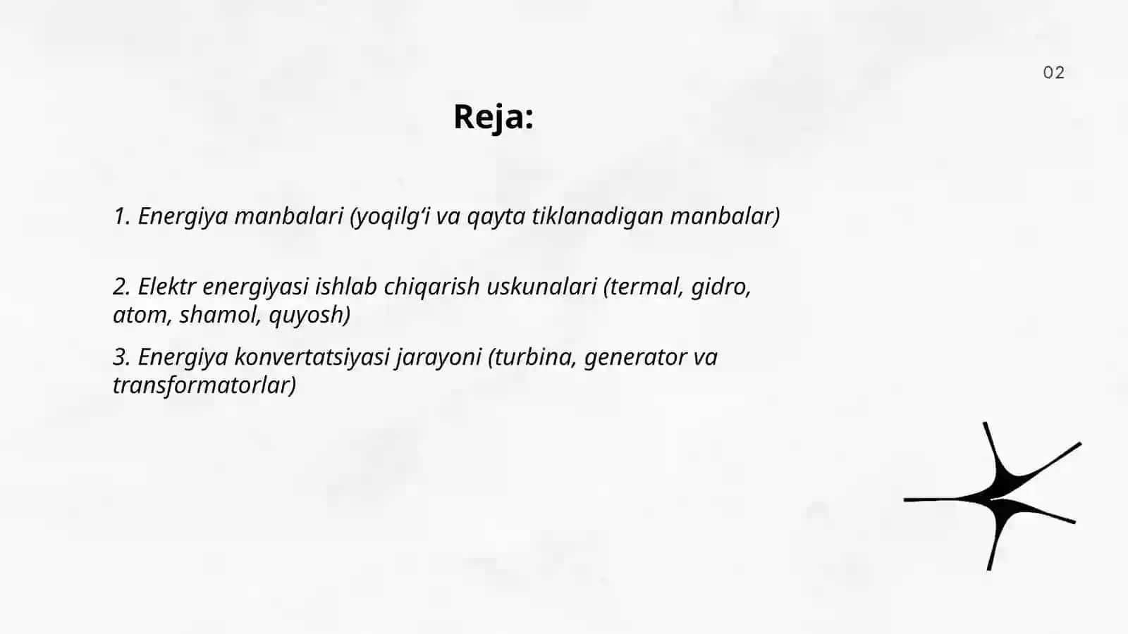 Energiya ishlab chiqarish jarayoni 2