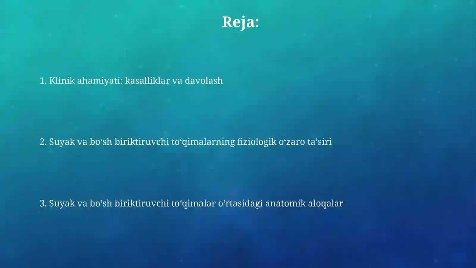 Qon va siyrak tolali biriktiruvchi to'qimaning o'zaro munosabati 2