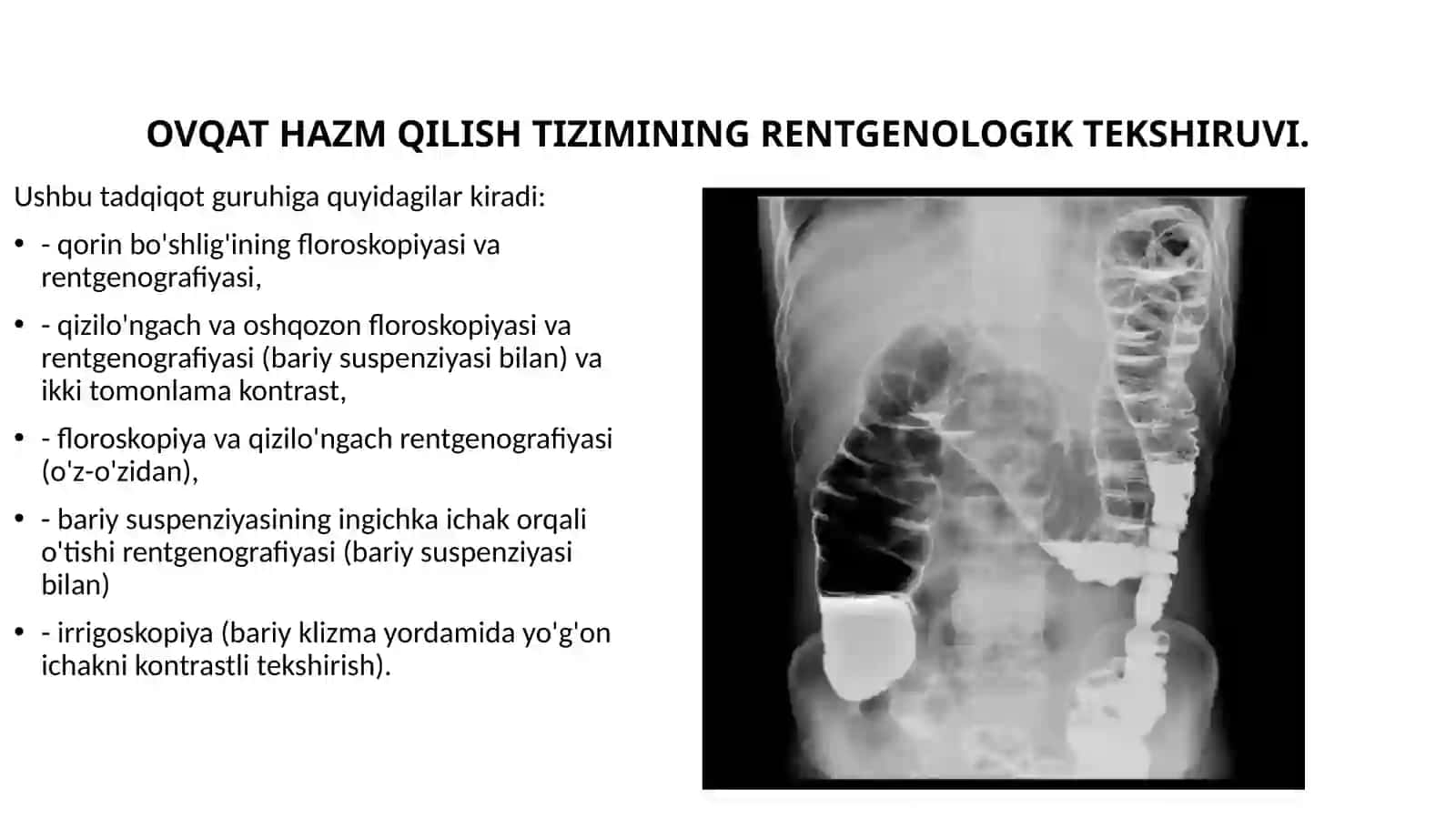 OVQAT HAZM QILISH TIZIMINING RENTGENOLOGIK TEKSHIRUVI 2