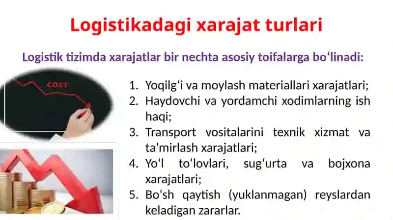 Zamonaviy logistikada xarajatlarni optimallashtirish 2