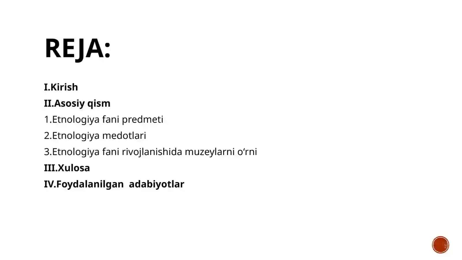 Etnologiyaga oid maxsus atamalar Va fanning tadqiqot usullari 2