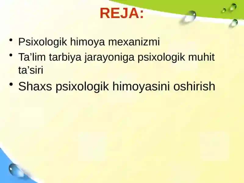 Psixologik himoya mexanizmi 2