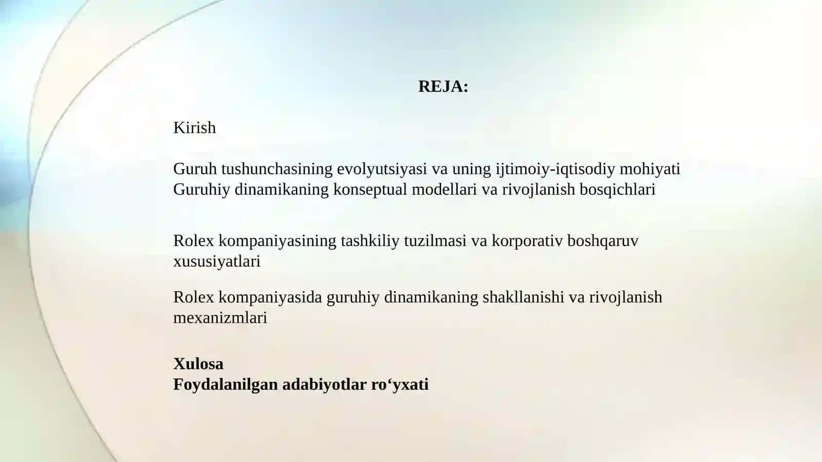 Guruhlar va tashkilotda guruhiy dinamika 2