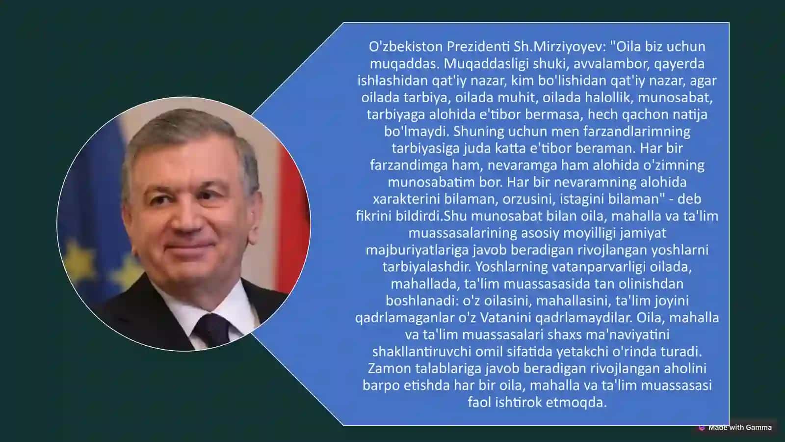Oila, MTT va Mahallaning Hamkorligi 2