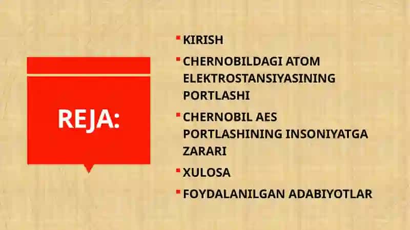 CHERNOBILDAGI ATOM ELEKTROSTANSIYASINING PORTLASHI VA UNING INSONIYATGA ZARARI 2