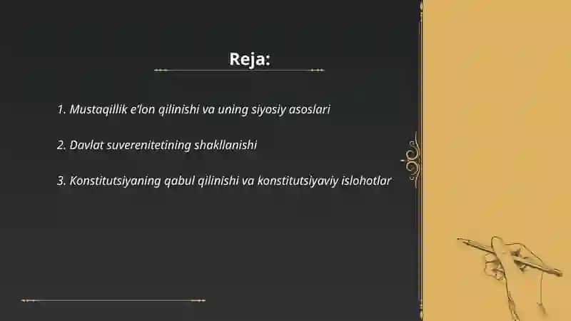 Mustaqil Oʻzbekiston Respublikasining tashkil topishi 2