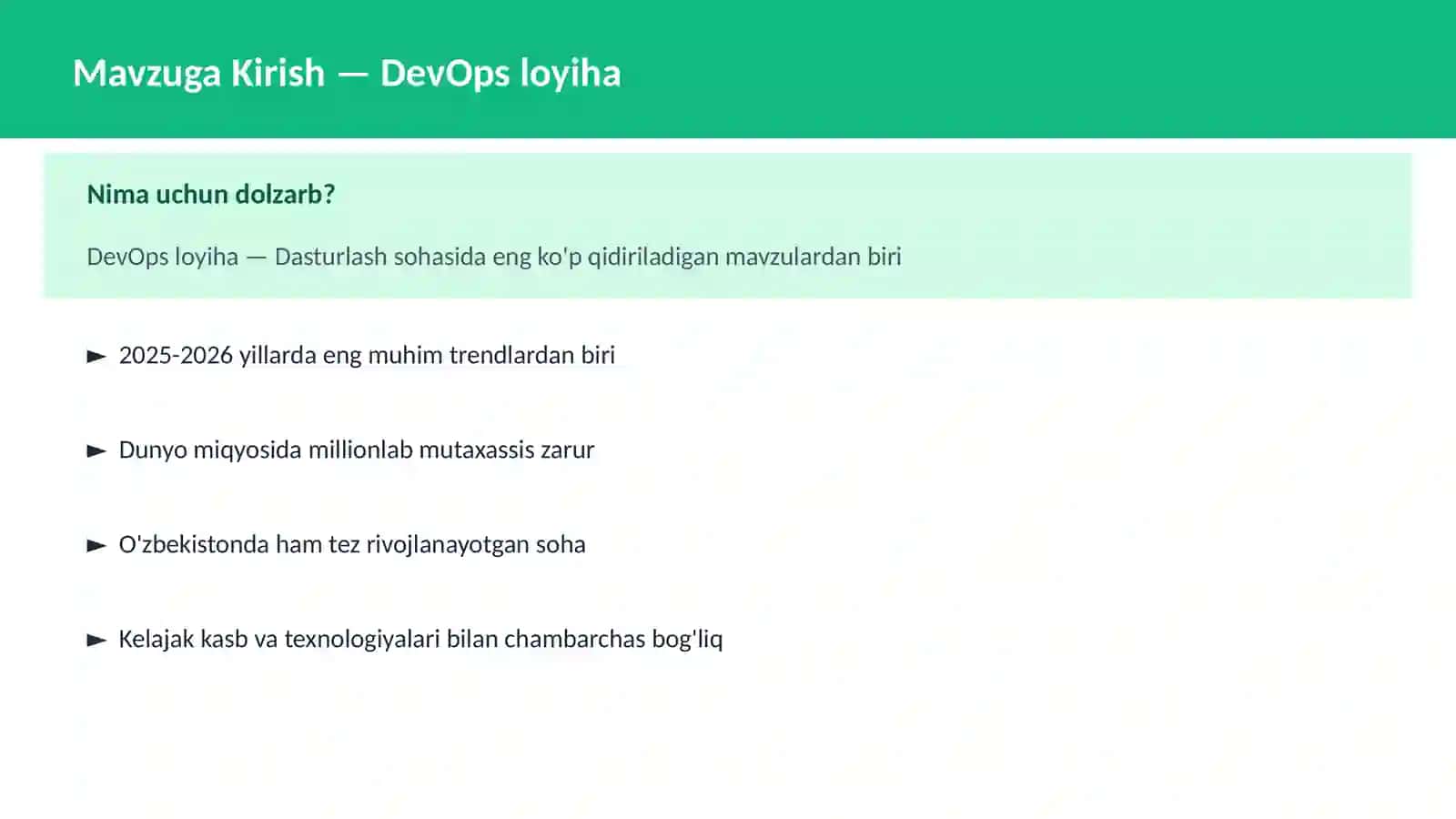 DASTURLASH | CLOUD VA DEVOPS 2