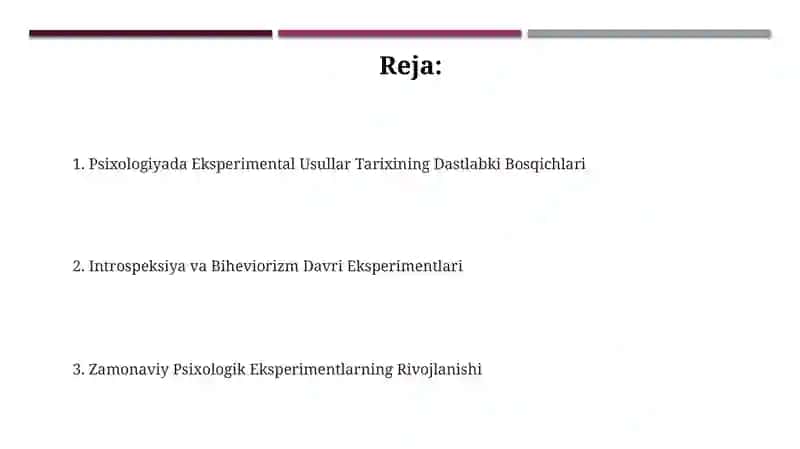 Psixologiyada eksprimental metodlar tarixi 2