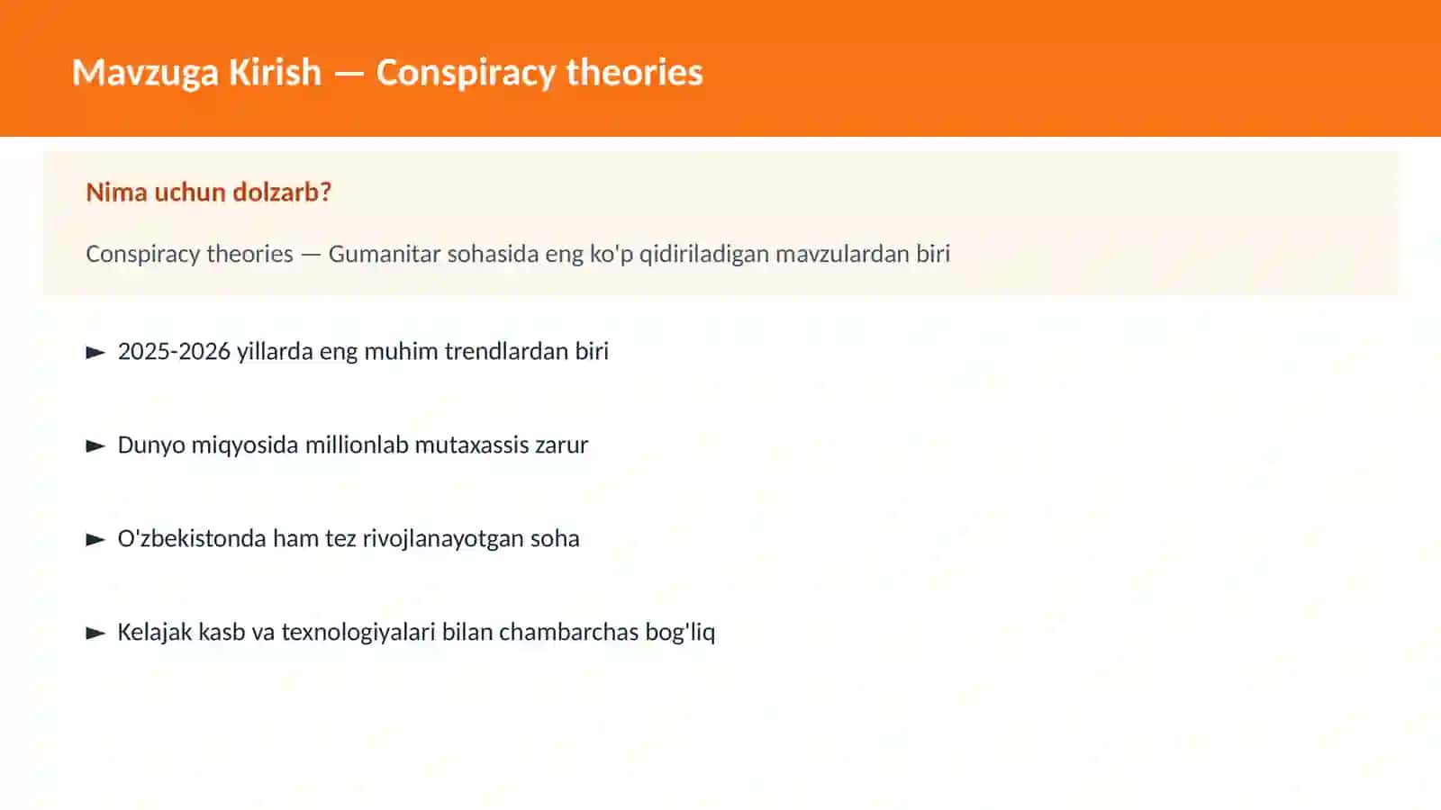 Conspiracy theories 2