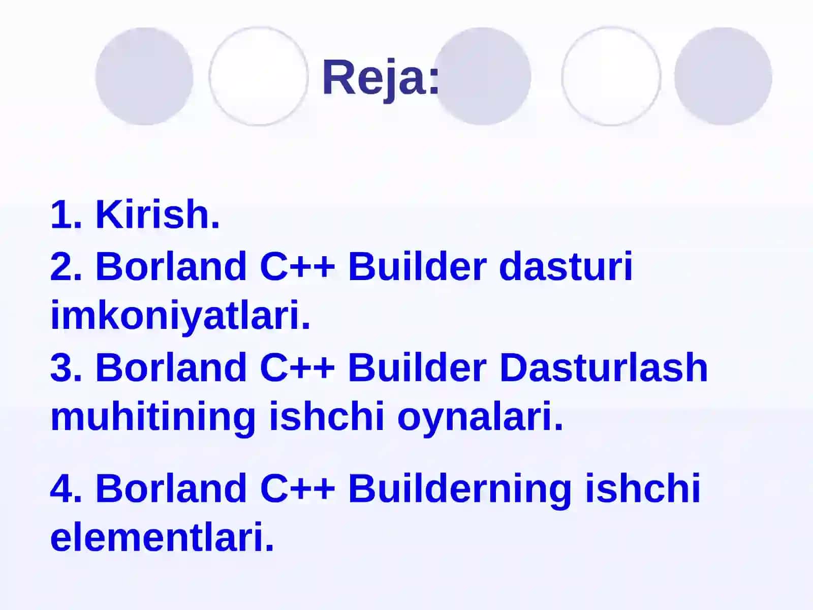 Borland C++ Builder dasturlash muhiti 2