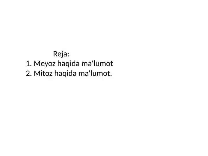 Hujayralarning mitotik va hayotiy sikli 2