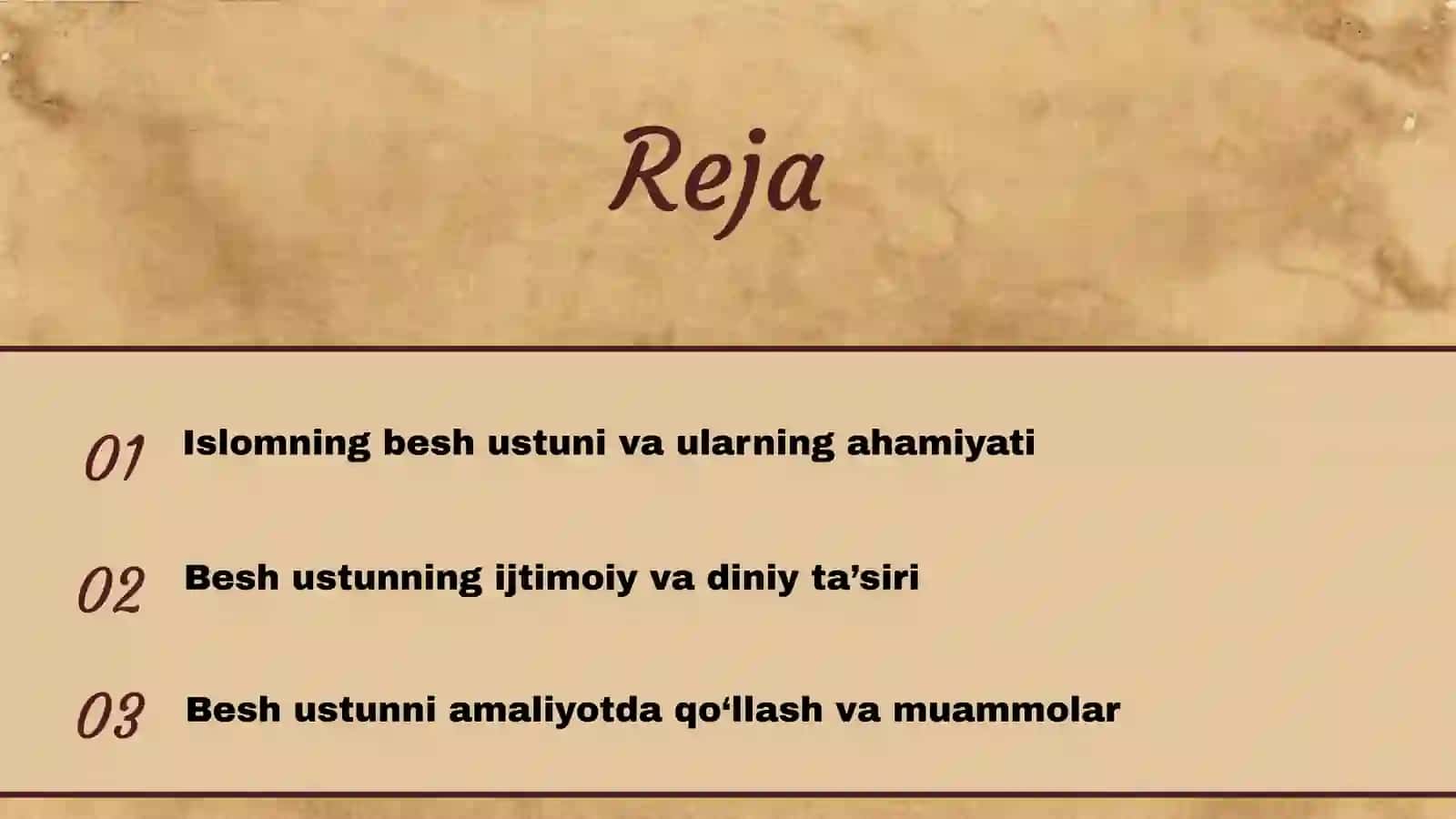 Islomning besh ustuni 2